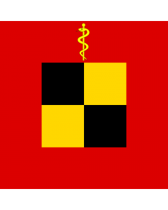 Flag: Befehlshaber Sanitätsführungskommando Bundeswehr |  1.35m² | 14.5sqft | 120x120cm | 45x45inch 