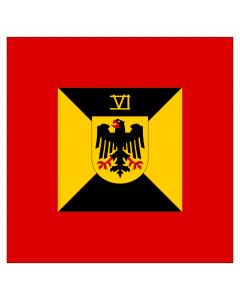 Flag: Befehlshaber Wehrbereiche |  1.35m² | 14.5sqft | 120x110cm | 45x45inch 
