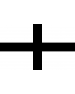 Flag: Black St George s Cross |  landscape flag | 1.35m² | 14.5sqft | 90x150cm | 3x5ft 