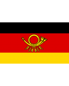 Flag: German federal post office, 1950–1994 |  landscape flag | 0.06m² | 0.65sqft | 20x30cm | 8x12in 