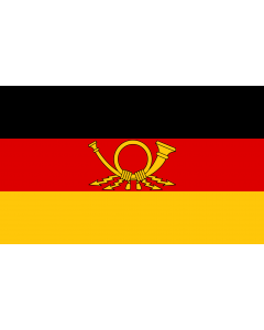 Flag: German Post of the German Democratic Republic |  landscape flag | 2.16m² | 23sqft | 120x180cm | 4x6ft 