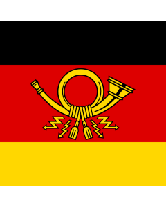 Flagge: XL An Dienstkraftwagen des Bundesministers für das Post- und Fernmeldewesen  |  Fahne 2.16m² | 150x150cm 