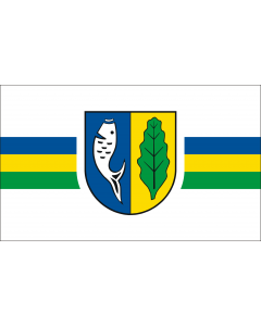 Flag: German municipality of Graal-Müritz |  landscape flag | 0.06m² | 0.65sqft | 20x30cm | 8x12in 
