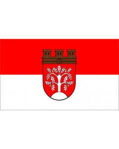 Flag: Herdecke | Beschreibung der Flagge  Die Flagge der Stadt Herdecke zeigt die Farben Rot-Weiß |  landscape flag | 1.35m² | 14.5sqft | 90x150cm | 3x5ft 