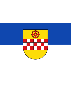 Flagge: Large Stadt Kamen  Die Stadtflagge enthält das Stadtwappen; ihre Farben sind blau und weiß  |  Querformat Fahne | 1.35m² | 90x150cm 