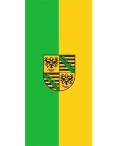 Flag: German district Saalfeld-Rudolstadt |  portrait flag | 1.35m² | 14.5sqft | 90x150cm | 3x5ft 