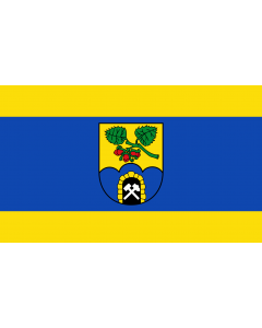 Flag: Sprockhoevel | Beschreibung der Flagge  Von Gelb zu Blau zu Gelb im Verhältnis 1 3 1 quergestreift |  landscape flag | 1.35m² | 14.5sqft | 90x150cm | 3x5ft 