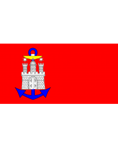 Flag: StaatsHamburg Deutsches Kaiserreich |  landscape flag | 1.35m² | 14.5sqft | 80x160cm | 33x65inch 