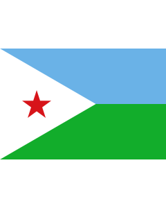 Flag: Djibouti |  landscape flag | 2.16m² | 23sqft | 120x180cm | 4x6ft 