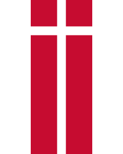 Vertical Hanging Beam Flag: Denmark |  portrait flag | 3.5m² | 38sqft | 300x120cm | 10x4ft 