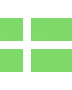 Flagge: Large Achen Greenland Flag Proposal | Sven Tito Achen s 1984 Greenland flag proposal  |  Querformat Fahne | 1.35m² | 100x130cm 