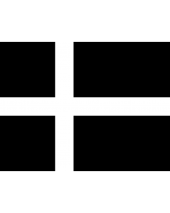 Flag: Danish flag of mourning | Alleged early modern Danish flag of mourning  Sorgeflag |  landscape flag | 1.35m² | 14.5sqft | 100x130cm | 40x50inch 