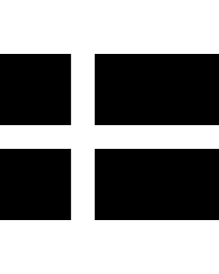Flag: Danish flag of mourning | Alleged early modern Danish flag of mourning  Sorgeflag |  landscape flag | 2.16m² | 23sqft | 130x170cm | 50x65inch 