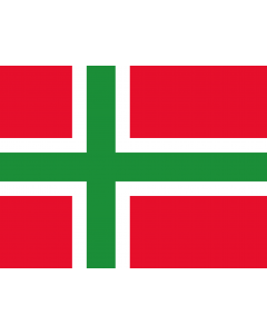 Flag: Unofficial flag of Bornholm  Denmark |  landscape flag | 1.35m² | 14.5sqft | 100x130cm | 40x50inch 