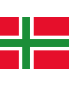 Flag: Unofficial flag of Bornholm  Denmark |  landscape flag | 1.35m² | 14.5sqft | 100x130cm | 40x50inch 