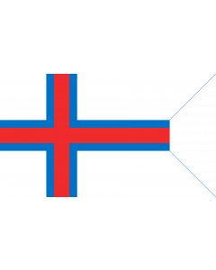 Flagge: Large Faroe Islands  tail | Swallowtailed flag of the Faroes  |  Querformat Fahne | 1.35m² | 90x150cm 