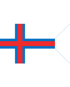 Flag: Faroe Islands  tail | Swallowtailed flag of the Faroes |  landscape flag | 1.35m² | 14.5sqft | 90x150cm | 3x5ft 