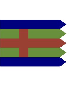 Flag: Jutlandic banner |  landscape flag | 1.35m² | 14.5sqft | 90x150cm | 3x5ft 