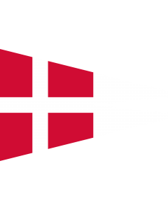 Flagge: XL Naval Rank Flag of Denmark - Chief of Squadron | Danish naval rank flag for the Chief of Squadron | Eskadrechefsstander  |  Querformat Fahne | 2.16m² | 120x180cm 