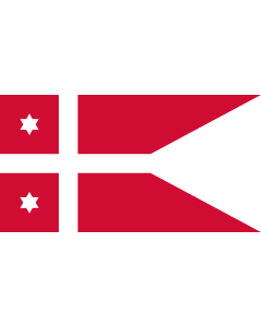 Flag: Naval Rank Denmark Rear Admiral |  landscape flag | 2.16m² | 23sqft | 110x200cm | 40x80inch 