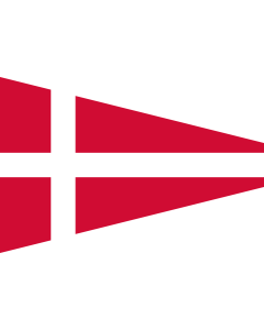 Flag: Naval Rank Denmark Senior Officer Afloat |  landscape flag | 2.16m² | 23sqft | 120x180cm | 4x6ft 