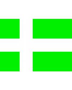 Flagge: XL Proposed flag of Greenland - Sven Tito Achen design | Proposed Nordic Cross flag for Greenland  |  Querformat Fahne | 2.16m² | 120x170cm 