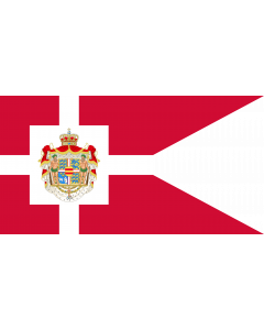 Flagge: Large Royal Standard of Denmark | Det danske kongeflag  |  Querformat Fahne | 1.35m² | 85x160cm 