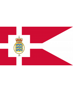 Flagge: Large Standard of the Crown Prince of Denmark | Det danske tronfølgerflag  bruges af H  |  Querformat Fahne | 1.35m² | 85x160cm 