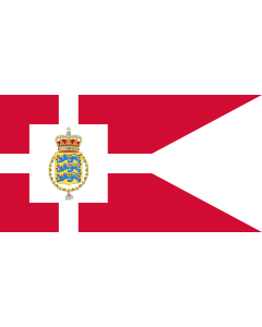 Flag: Standard of the Crown Prince of Denmark |  landscape flag | 1.35m² | 14.5sqft | 85x160cm | 33x60inch 