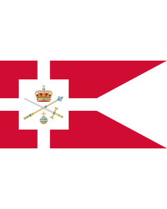 Flag: Standard of the Regent of Denmark |  landscape flag | 1.35m² | 14.5sqft | 85x160cm | 33x60inch 