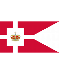 Flagge: Large Standard of the Royal House of Denmark | Kongehusflaget  bruges af alle medlemmer af den kongelige familie  |  Querformat Fahne | 1.35m² | 85x160cm 