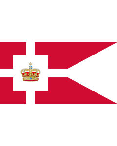 Flag: Standard of the Royal House of Denmark |  landscape flag | 1.35m² | 14.5sqft | 85x160cm | 33x60inch 