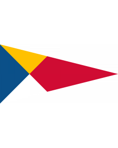Flagge: Large Swedish-Danish Icebreaker Service, pre WWII | Used by the Swedish-Danish Icebreaker Service | Flaggan som tidigare användes vid svensk-dansk isbrytning  |  Querformat Fahne | 1.35m² | 80x160cm 