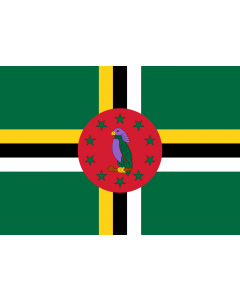 Bandera: Dominica |  bandera paisaje | 0.7m² | 70x100cm 