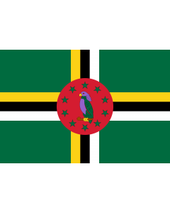 Flag: Dominica |  landscape flag | 2.16m² | 23sqft | 120x180cm | 4x6ft 