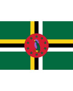 Flag: Dominica |  landscape flag | 0.96m² | 10sqft | 80x120cm | 2.5x4ft 