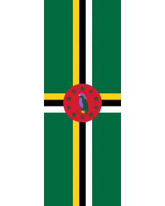 Bandera: Dominica |  bandera vertical | 6m² | 400x150cm 