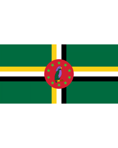 Bandera: Dominica  1978–1981 | Dominica 1978-1981 |  bandera paisaje | 1.35m² | 80x160cm 