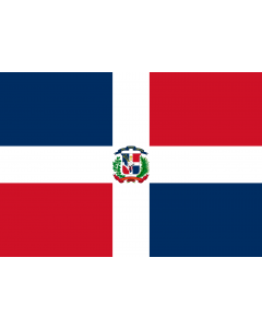 Flag: Dominican Republic |  landscape flag | 0.7m² | 7.5sqft | 70x100cm | 2x3ft 