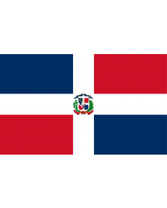 Flag: Dominican Republic |  landscape flag | 2.4m² | 26sqft | 120x200cm | 4x7ft 