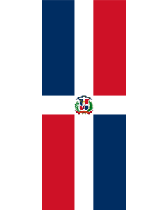 Bandera de  República Dominicana |  bandera vertical | 3.5m² | 300x120cm 