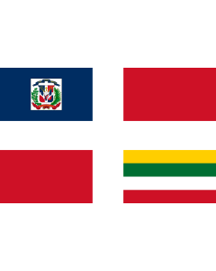 Bandera: Ejercito dominicano- flag of the dominican army |  bandera paisaje | 1.35m² | 90x150cm 