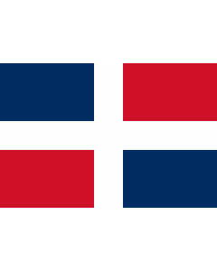 Bandiera: Civil Ensign of the Dominican Republic |  bandiera paesaggio | 2.16m² | 120x180cm 