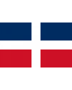 Bandiera: Dominican Republic  up to 1844 | Historical flag of the Dominican Republic  up to 1844 |  bandiera paesaggio | 2.16m² | 120x180cm 