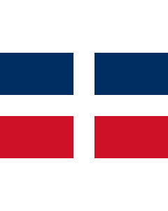 Bandera de  Dominican Republic  up to 1844 | Historical flag of the Dominican Republic  up to 1844 |  bandera horizontal | 2.16m² | 120x180cm 