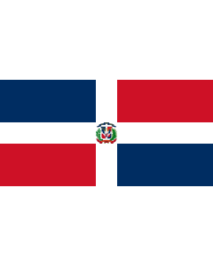 Flag: Naval Ensign of the Dominican Republic |  landscape flag | 0.06m² | 0.65sqft | 17x34cm | 7x14inch 