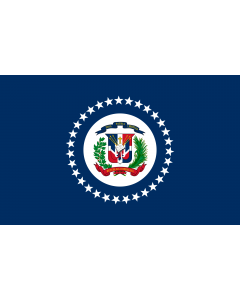 Bandiera: Naval Jack of the Dominican Republic |  bandiera paesaggio | 2.16m² | 120x180cm 