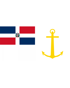 Bandiera: Presidential Standard of the Dominican Republic  At Sea | Presidential Standard of the Dominican Republic |  bandiera paesaggio | 1.35m² | 80x160cm 