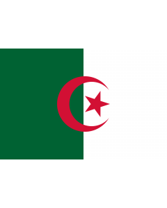 Flagge: XS Algerien  |  Querformat Fahne | 0.375m² | 50x75cm 