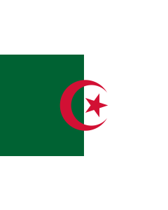 Flag: Algeria |  landscape flag | 1.35m² | 14.5sqft | 90x150cm | 3x5ft 